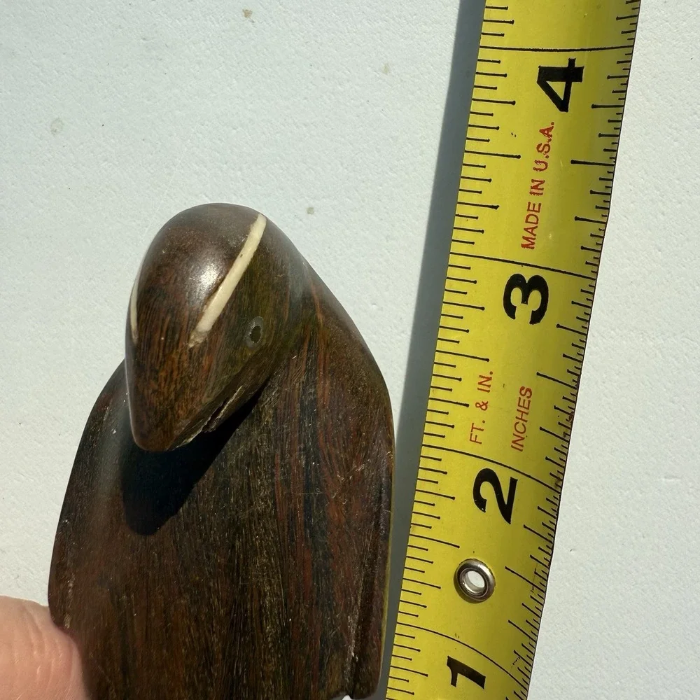 VTG Carved Wood Penguin‎ Ironwood Possibly